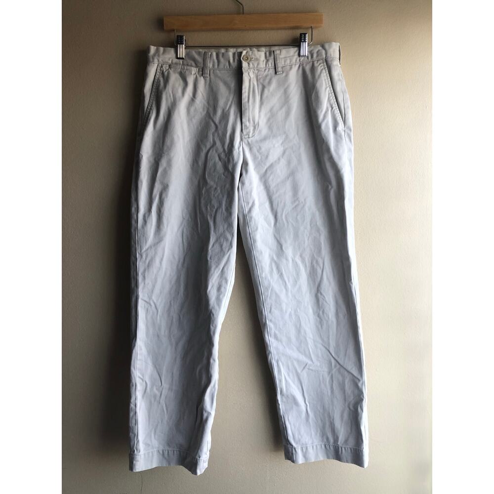 Polo By Ralph Lauren Men Gray White Chino Pants Size 34x30